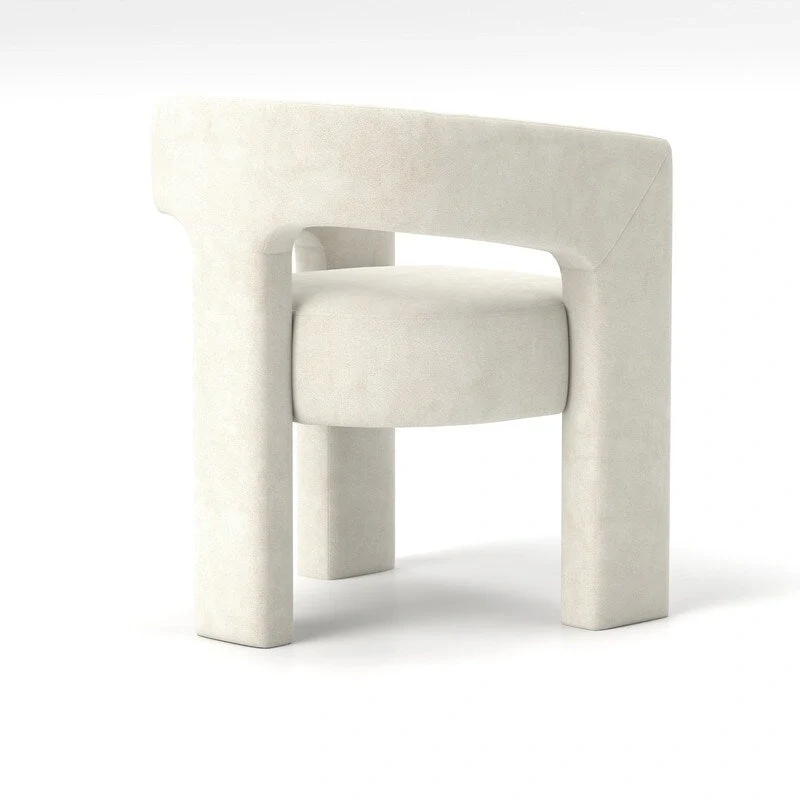 SEYNAR Modern Glam Velvet Upholstered Dining Chair, Open-Back Accent Chair Set of 6