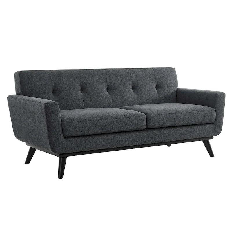 Herringbone Fabric Loveseat - 2 Seater, Multiple Colors
