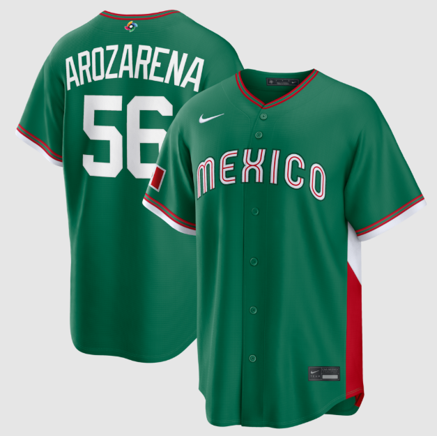 Mexico Baseball Randy Arozarena Green 2026 World Baseball Classic Road Stadium Jersey