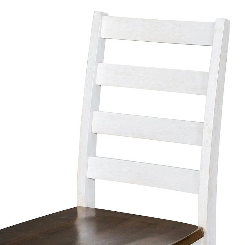 Rustic Style 6-Piece Dining Room Table Set with 4 Upholstered Chairs & a Bench