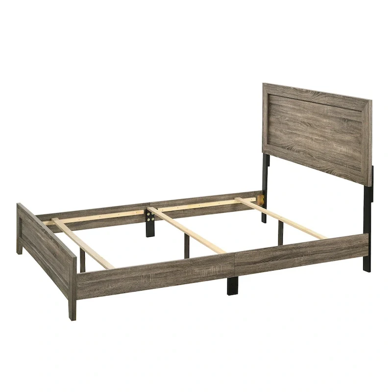 Linette 6 Piece Brown Panel Bedroom Set