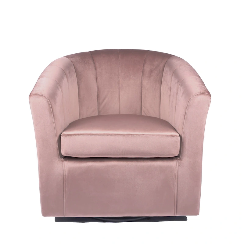 Carson Carrington Junsele Velvet Upholstery Swivel Accent Club Chair