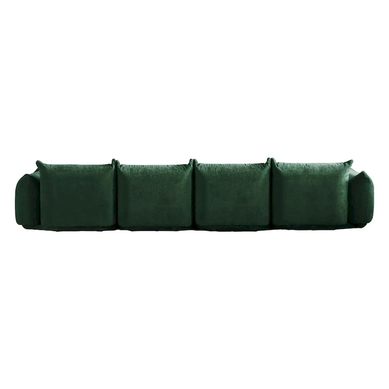 L-Shape Sectional Sofa with Ottoman - Chenille Modular Couch