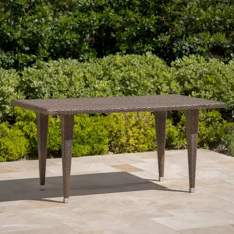 Dominica Outdoor Rectangle Wicker Dining Table (ONLY) by Christopher Knight Home - 59.00L x 35.50W x 29.00H