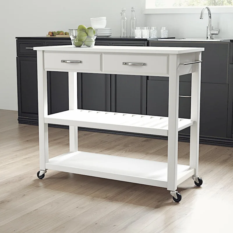 Crosley Full Size Granite Top Kitchen Prep Cart - 43W x 17D x 35H