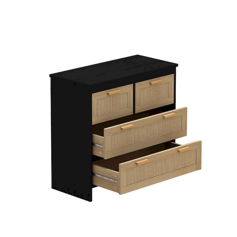 GEITIN 4 Drawers Rattan Cabinet