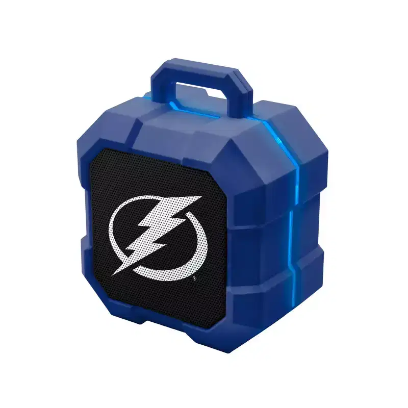 NHL Tampa Bay Lightning LED Shock Box Speaker: Bluetooth, Wireless, Rechargeable