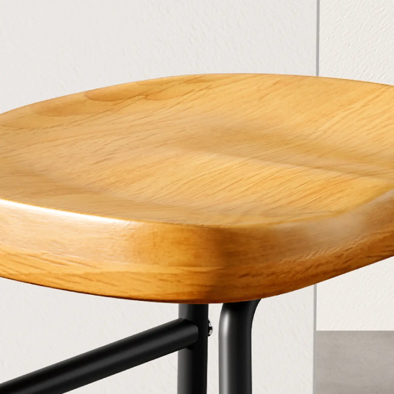 Brown Saddle Backless Counter Bar Stools with Footrest