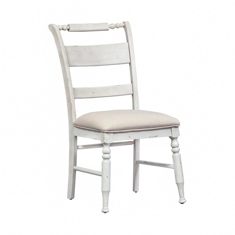 Whitney Antique Linen Slat Back Side Chair (Set of 2)