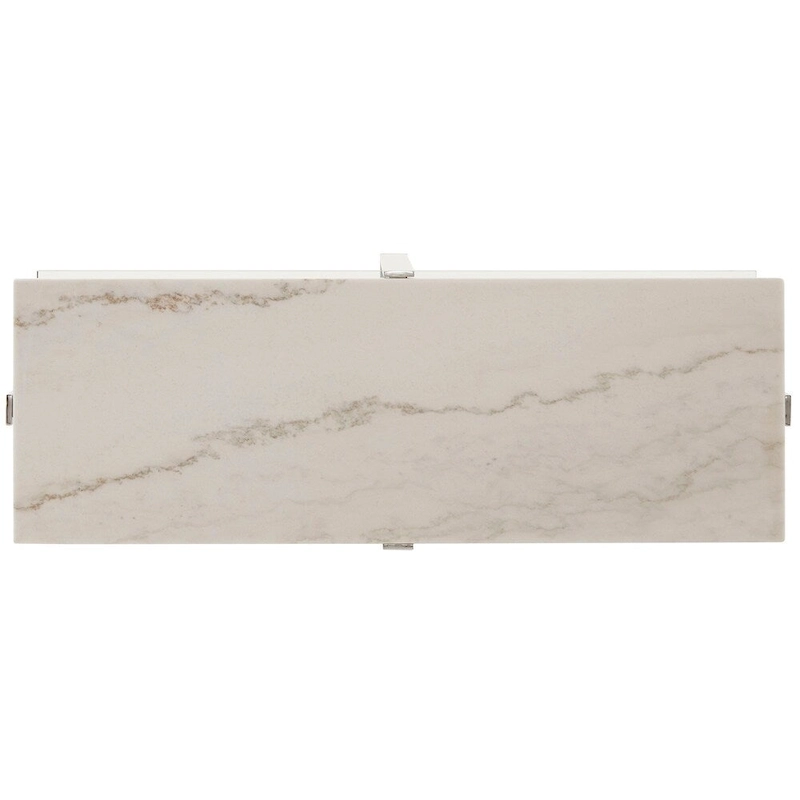 Azel Marble-top Chrome Framed Sofa Table by iNSPIRE Q Modern