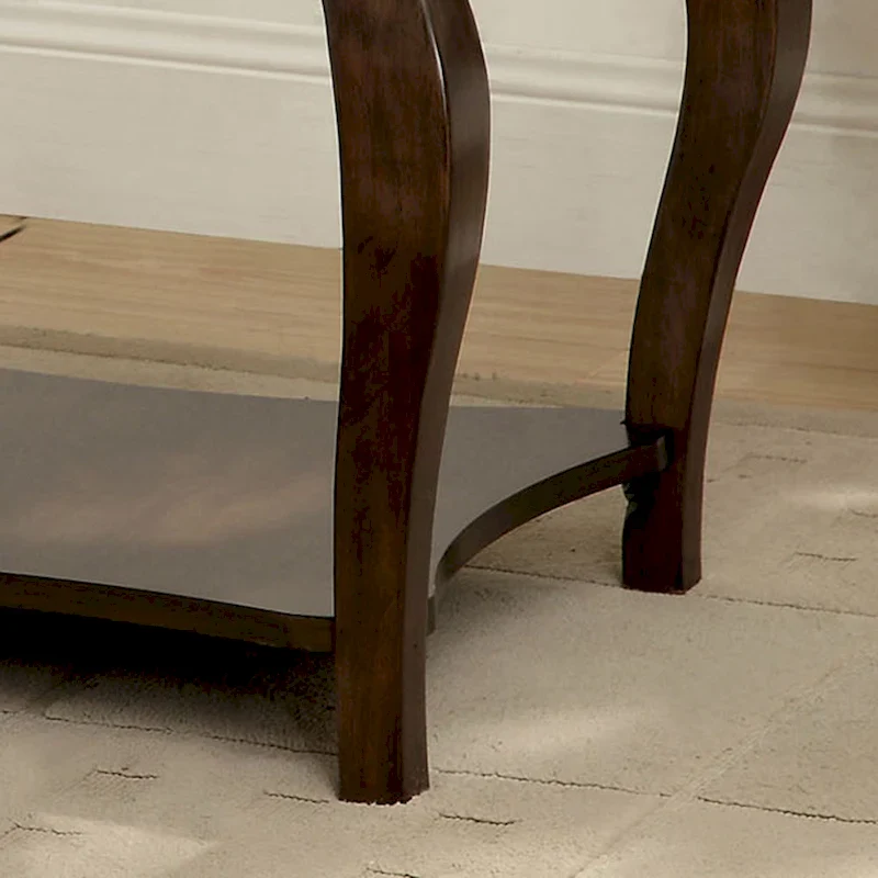 Tobacco Oak Faux Leather Accent Bench, Transitional Style, Seats 1