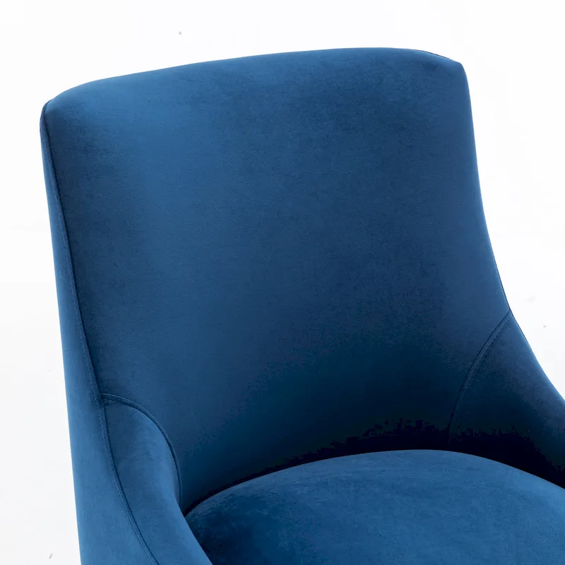 Green Velvet Upholstered Dining Chairs - Set of 2