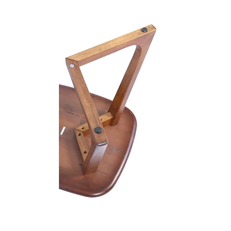 MacLuu Scandinavian Rectangular Solid Wood End Table