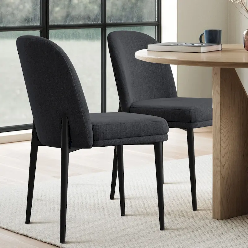 Linen Upholstered Dining Chair(Set of 2)