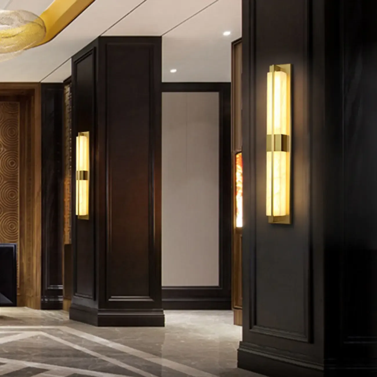 Modern Art Alloy Rectangular Wall light