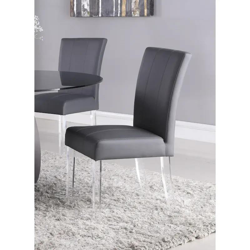 Somette 8304 Round Glass and Acrylic 5-Piece Dining Set