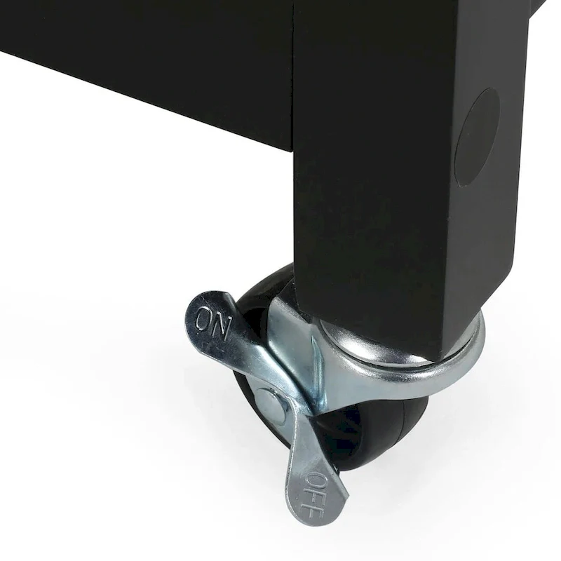 Modern White Wood Kitchen Cart with Wheels Drawers and Shelves by