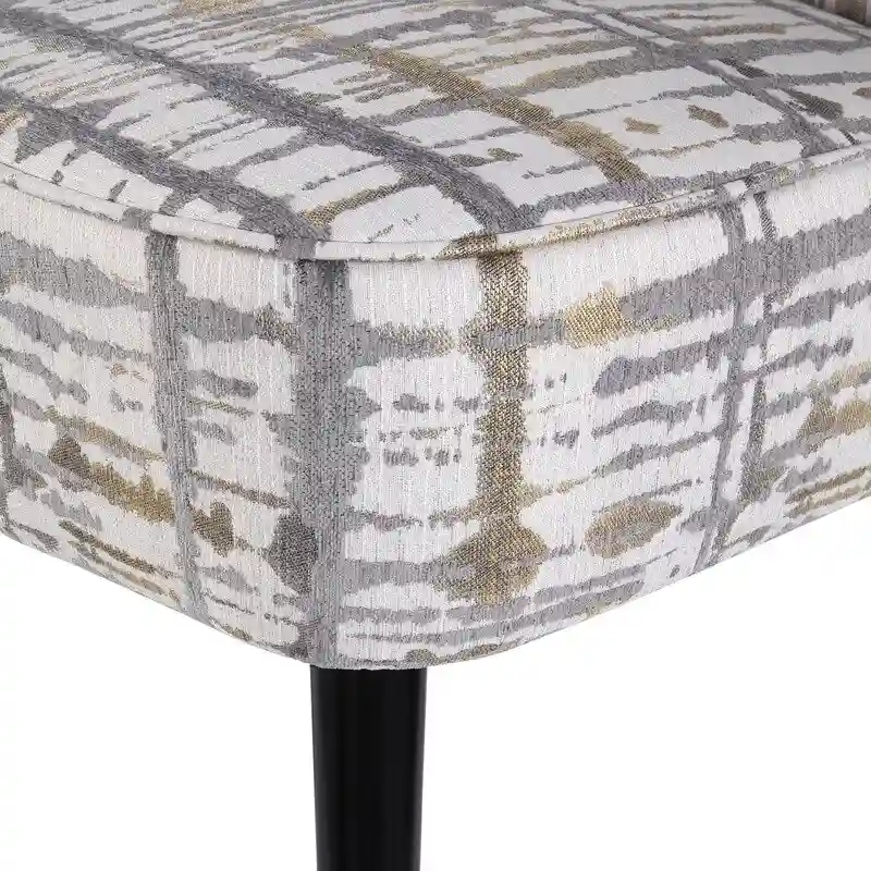 Armless Accent Side Chair with Solid Wood Legs, Espresso Finish