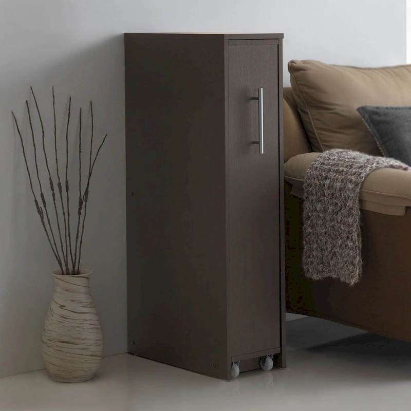 Modern Dark Brown Bookcase by Baxton Studio