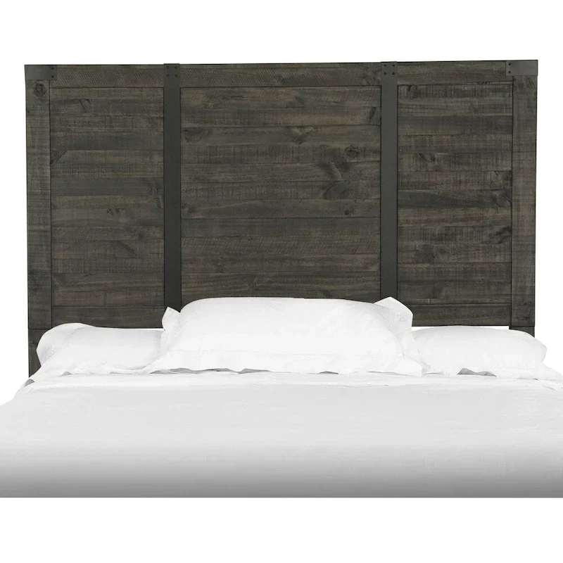 Abington Panel Bed Queen Headboard in Weathered Charcoal
