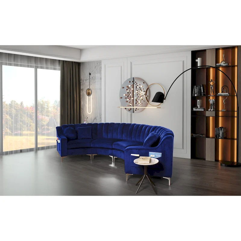 Velvet Sofas & Couches 4 Seats Round shape - 142