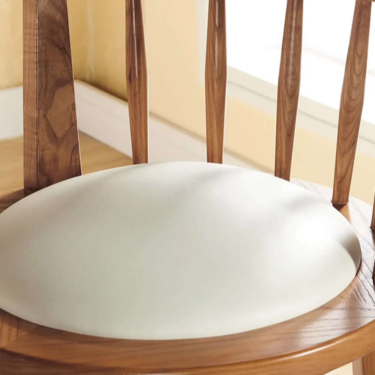 Mid-century Modern Wooden Swivel Bar Stool Upholstered