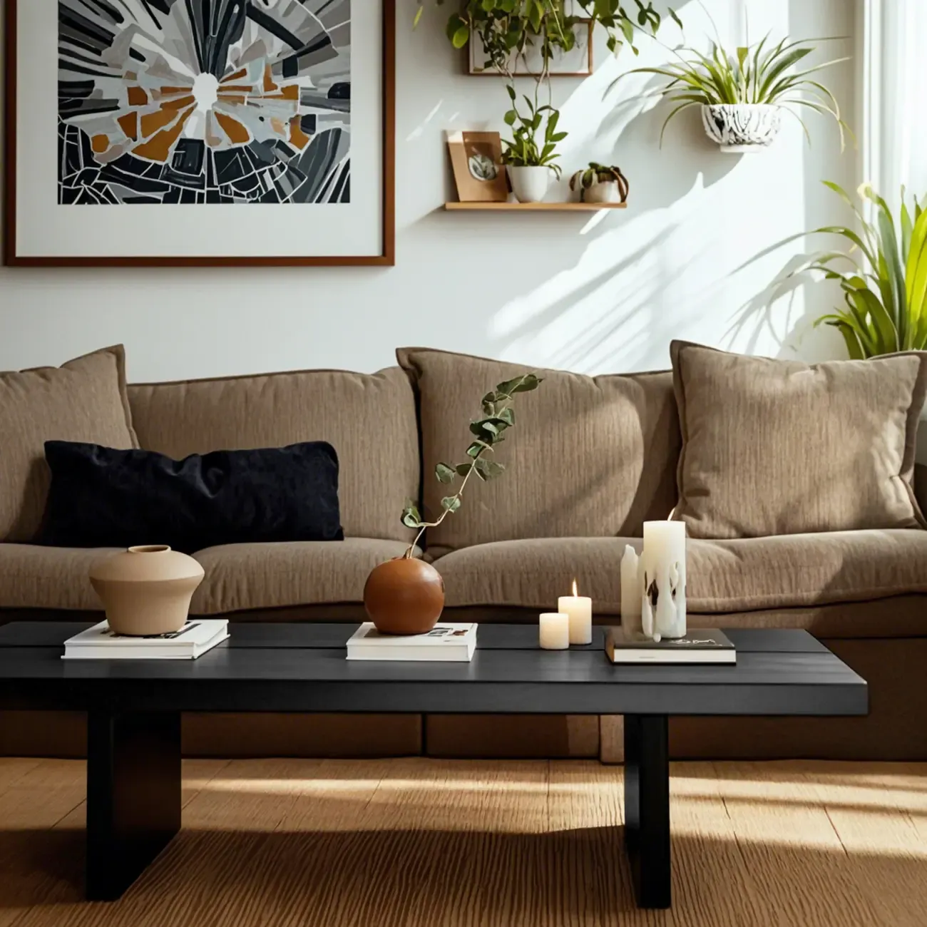 Modern Ash Rectangular Coffee Table with Sled Base