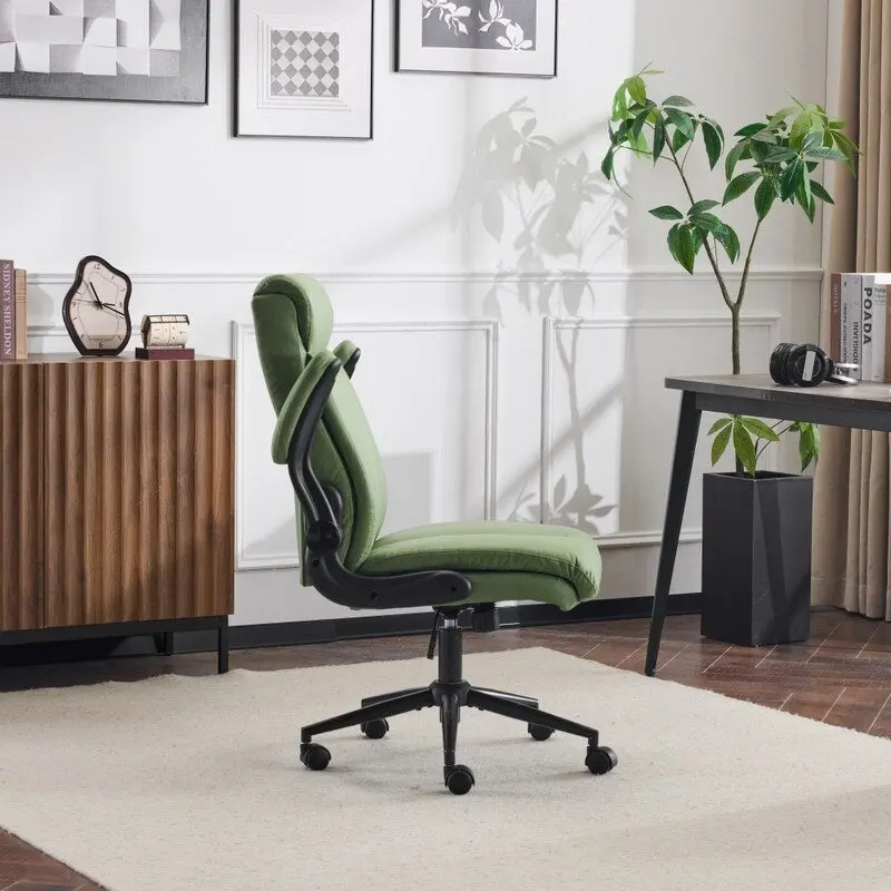 28W Mid-Back Swivel Office Chair Task Chair With Adjustable Arms - N/A