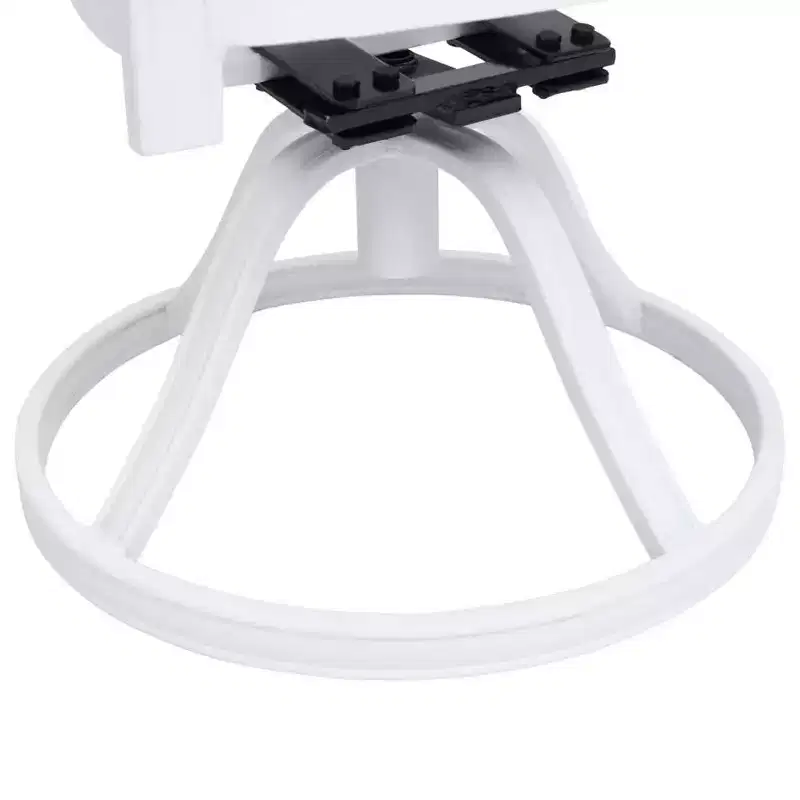 vidaXL Bistro Set White Cast Aluminum Standard Swivel Bistro Set