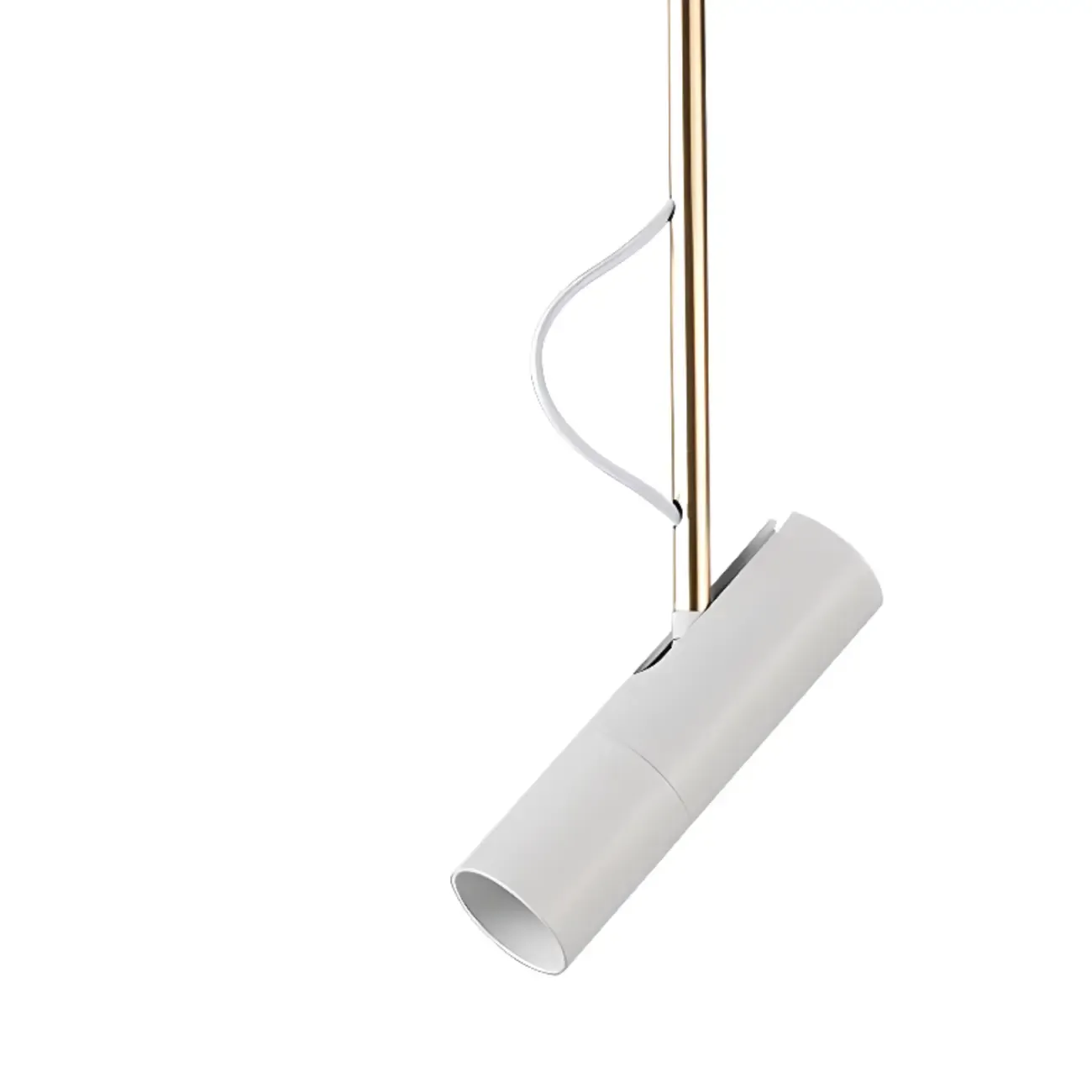 Adjustable Cylindrical Metal Black Hanging Pendant Light