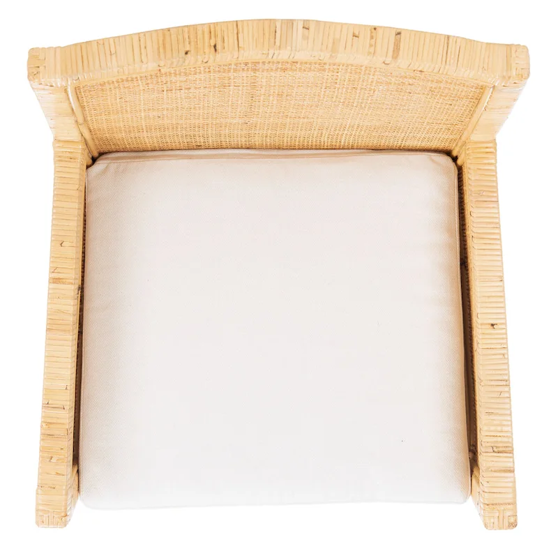 SAFAVIEH Almira Coastal Accent Chair with Cushion - 22.8 W x 22.4 L x 34.6 H - 23Wx22Dx35H