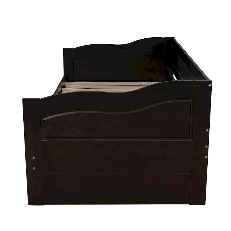 Wooden Daybed with Trundle Bed