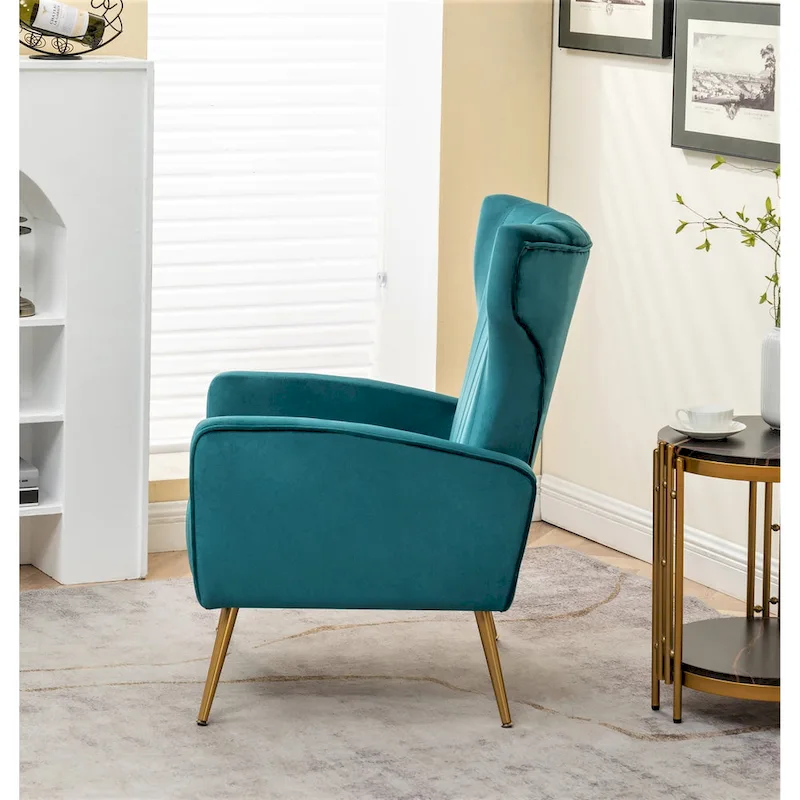 Kaleigh 27.6W Velvet Square Arm Sofa Chair