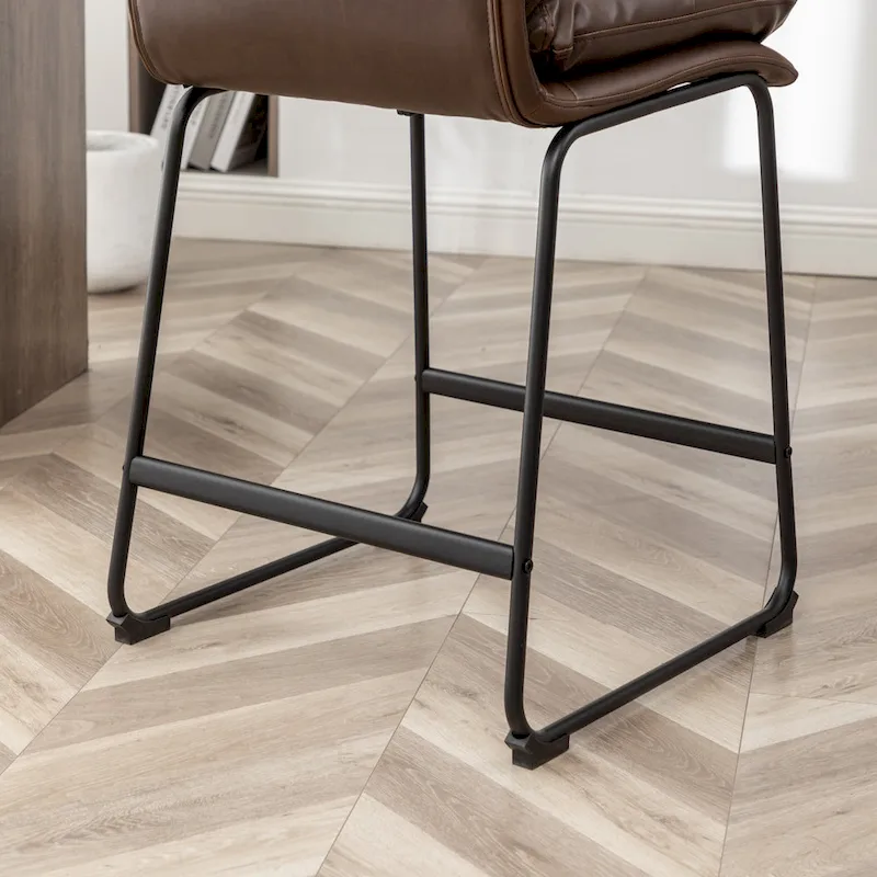 Milos Upholstered 26-inch Counter Height Stools, Set of 2