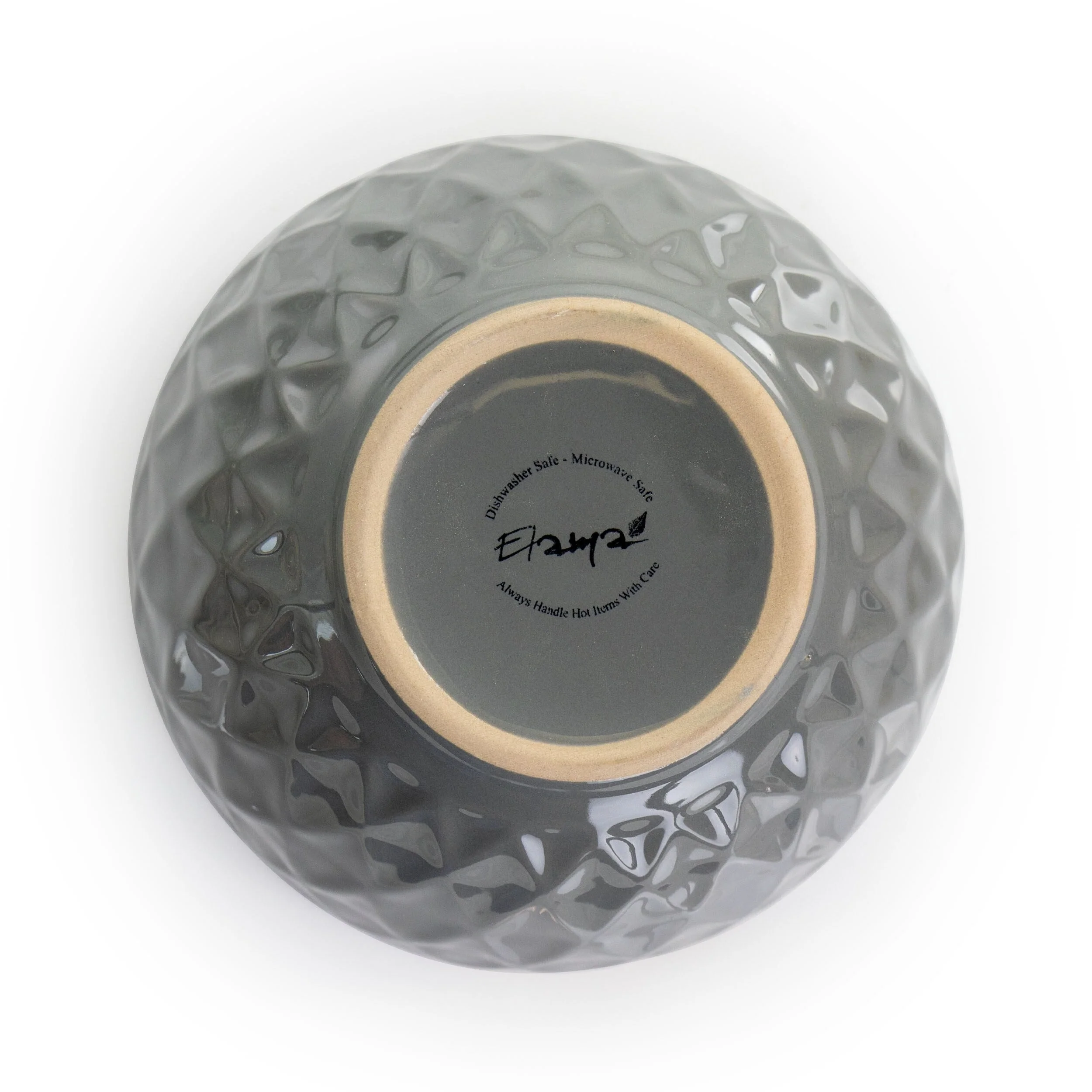 Elama Tahitian Diamond 16 Piece Stoneware Dinnerware Set in Slate