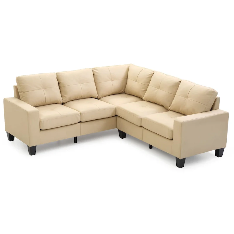 Newbury Faux Leather Sectional Sofa