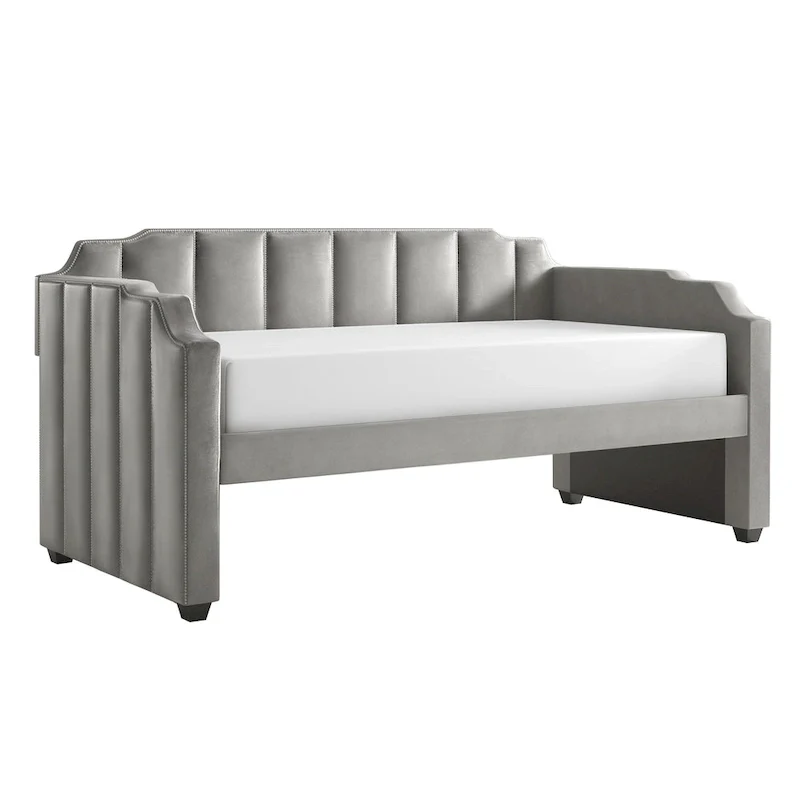 Chareau Glam Grey Velvet Daybed by iNSPIRE Q Modern