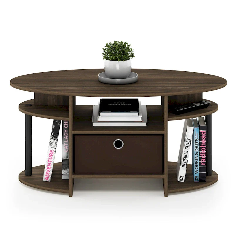 FURINNO JAYA Simple Design Oval Coffee Table