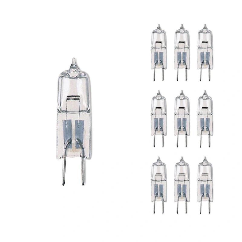 Bulbrite Pack of (10) Dimmable Clear T3 Bi-Pin Halogen Mini