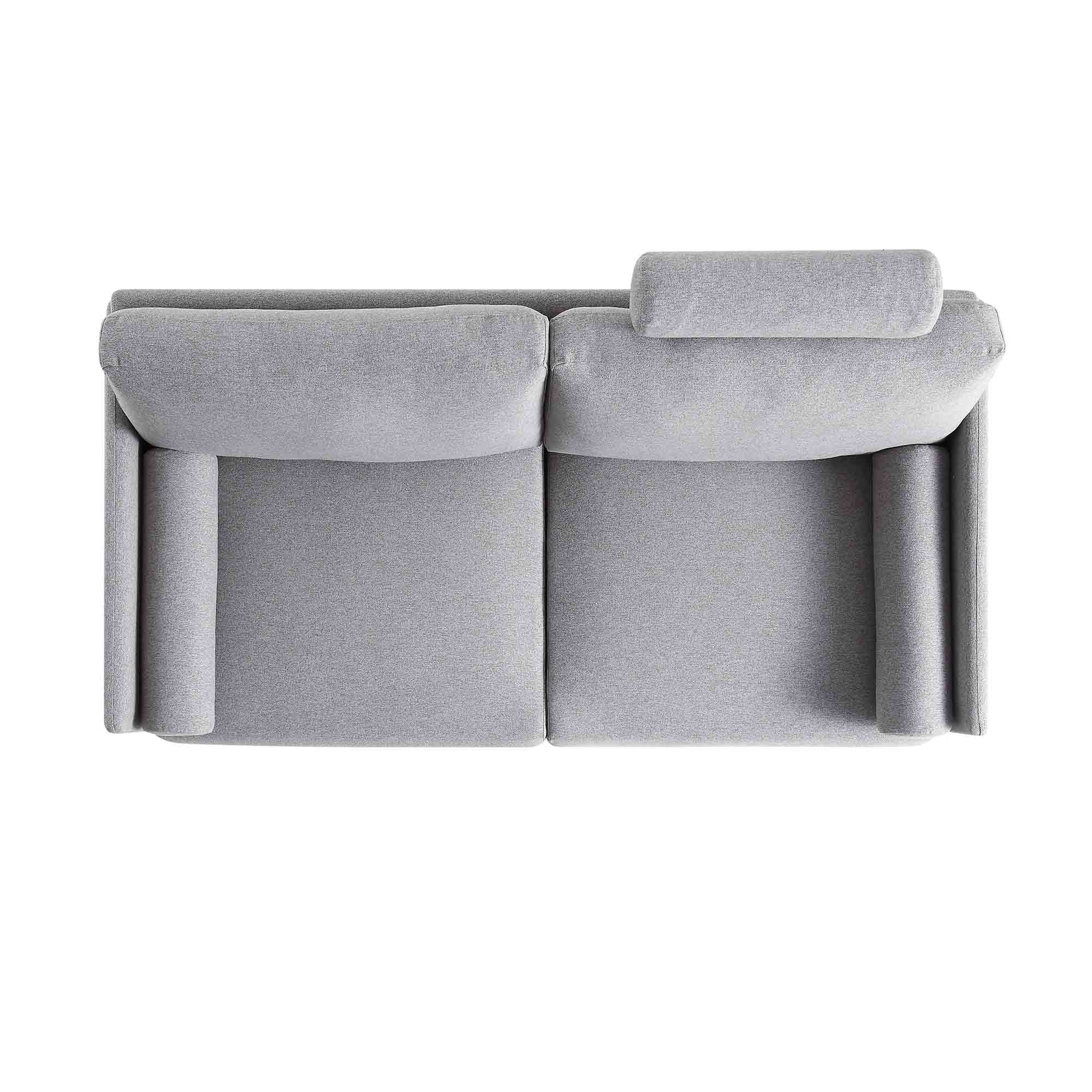 Gray Marl Fabric Sofa, 2-Seater