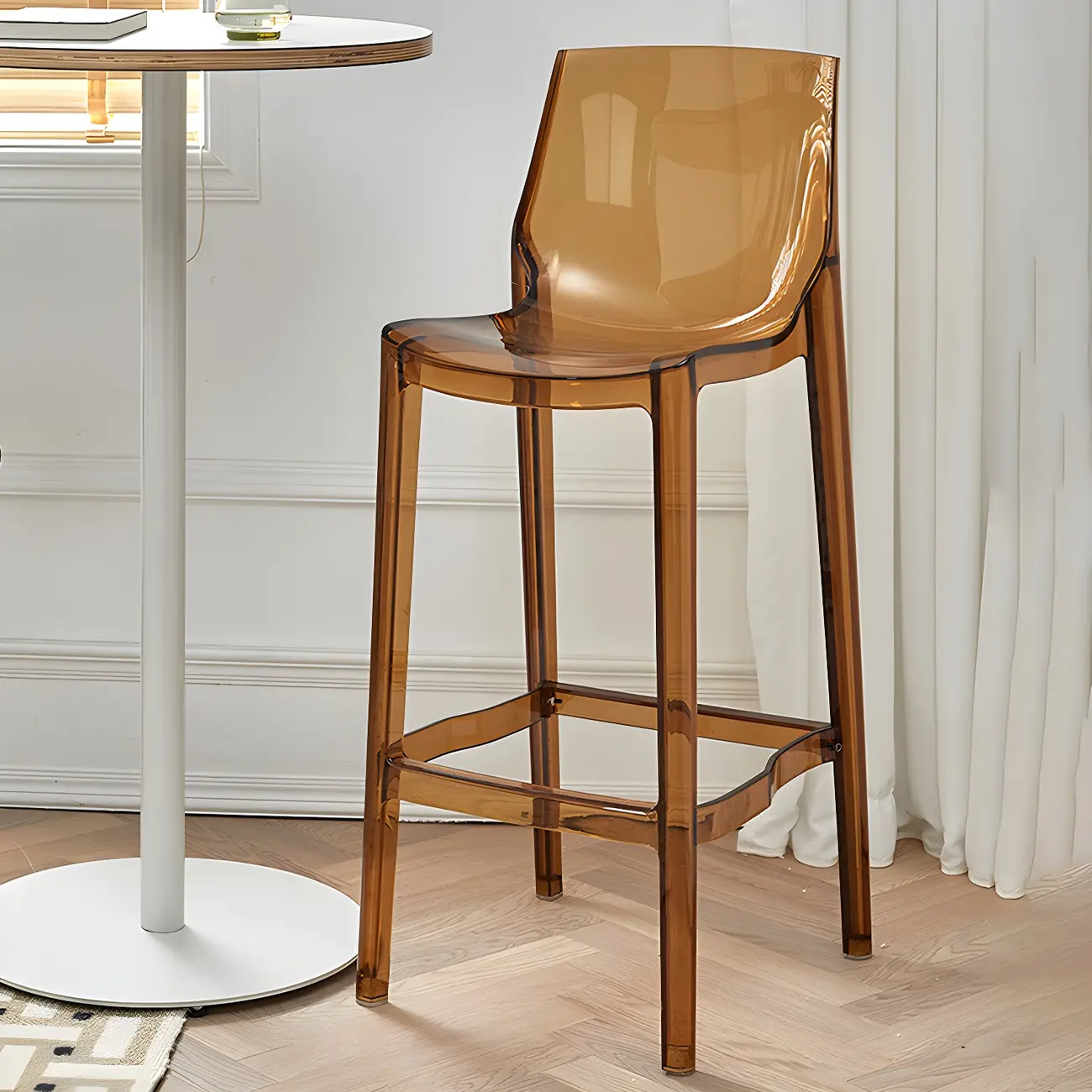 Modern Acrylic Vibrant Durable Colourful Sleek Bar Stool