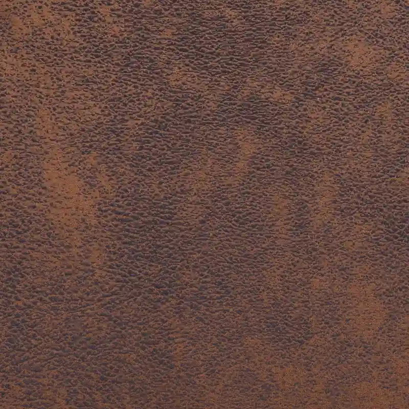 Cube Armchair Brown Faux Suede Leather - 33  x 24.4  x 28.7