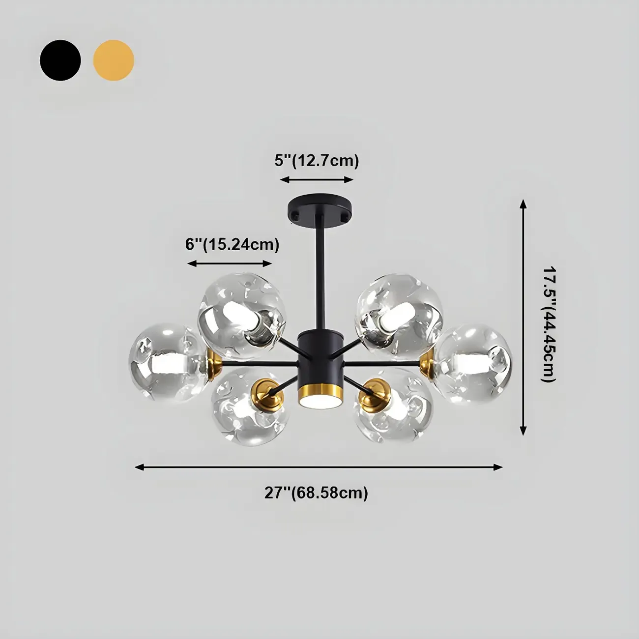 Modern LED Glass Crystal Sputnik Chandelier