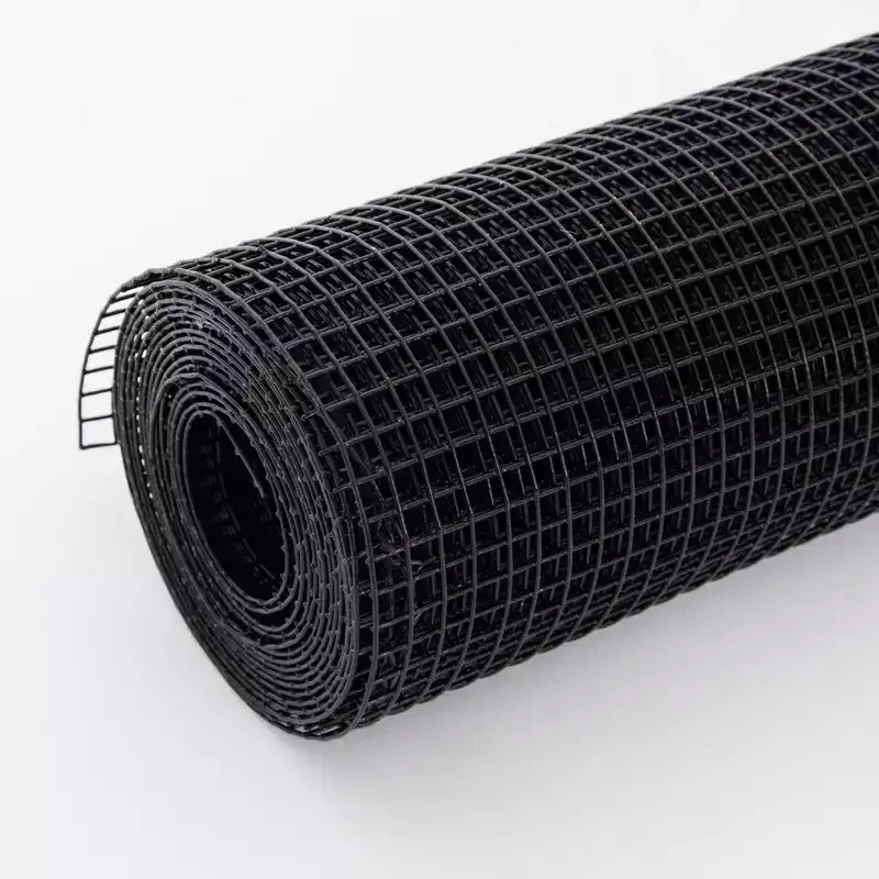 Clihome 36 inch x 50 ft Black Vinyl Coated Hardware Cloth, 19 Gauge 1/4 inch PVC Welded Wire Fence
