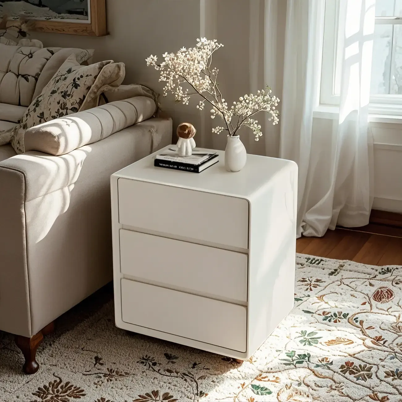 Classic Wooden Dressers in Beige with Soft Close Drawers