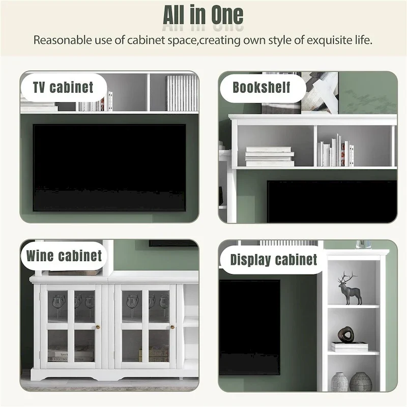 Modern Minimalism Style Entertainment Wall and TV Stand