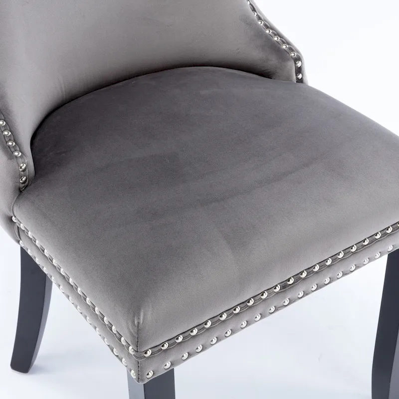 A&A Furniture Upholstered Wing-Back Dining Chair