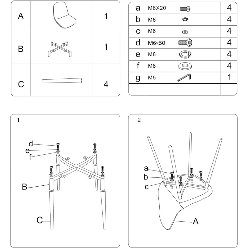 Modern Upholstered Dining Chair in Faux Leather