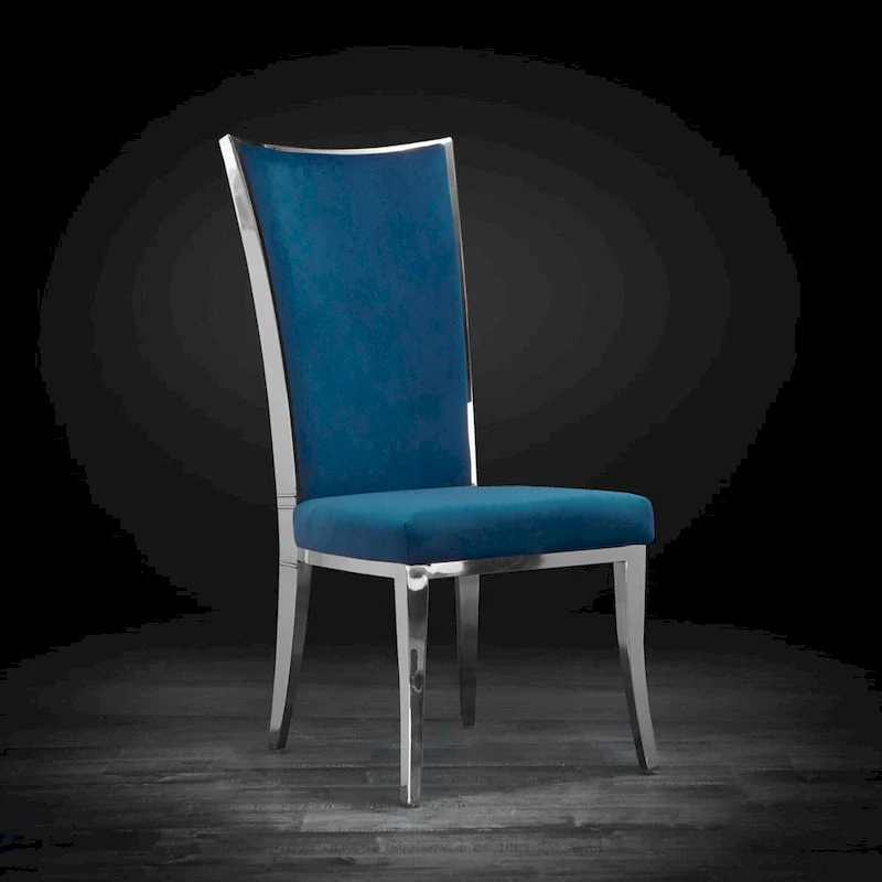 Silver Stainless Steel Dining Chair