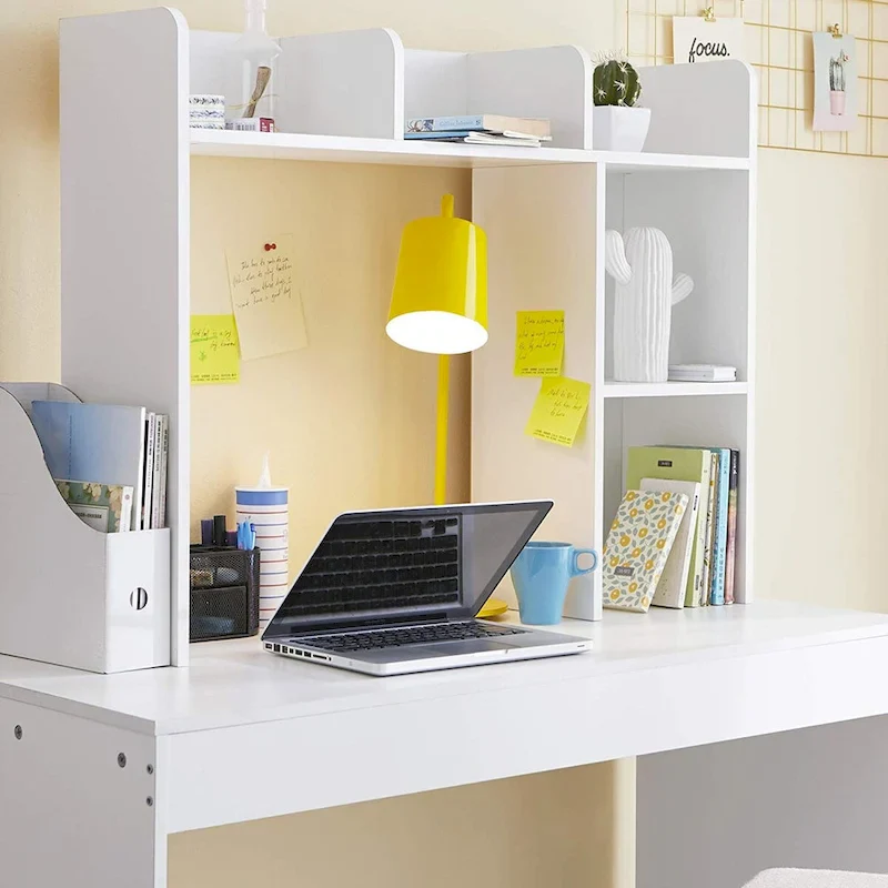 The Classic - White Desk Bookshelf